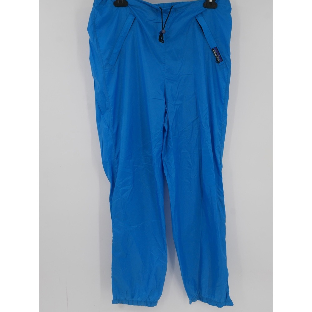 Patagonia Rain Pants Blue Nylon Lightweight Hiking 32x28 Elastic Waist Men's XS